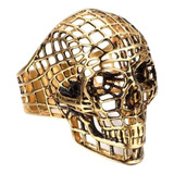 Calidad Anillo Calavera Grande Color Plata For Hombre