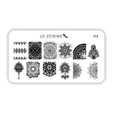 Placa Para Stamping Acrilico Decoracion Uñas Lefemme Mod.113