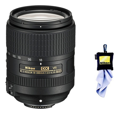 Lente Nikon Af-s 18-300mm Ed Vr F3.5-6.3 + Paño De Limpieza