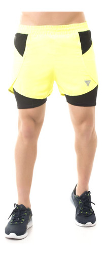 Short Deportivo Con Calza Hombre Adulto Running Punto Sporty