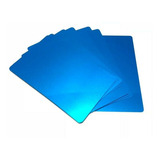 100 Tarjetas De Aluminio Azul Anodizado Malayan Products
