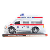 Ambulancia Camioneta 4x4 Friccion Juguete Emergencias Niños Color Blanco