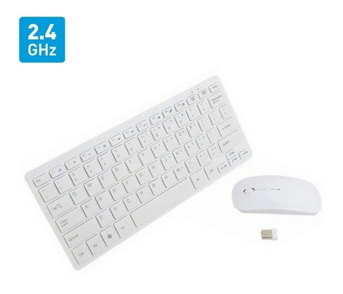 Kit Mini Teclado + Mouse Inalámbrico 2.4g Slim