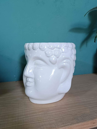 Maceta Porcelana Minimalista De Buda 