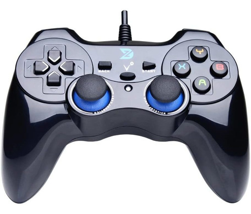 V   Controlador De Juegos Con Cable Usb Gamepad Para Pc...