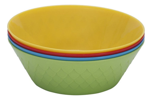 Bowl Plástico Colores 500 Ml 4 Unidades Casa Bonita