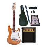 Combo Guitarra Electrica + Amplificador 10 W + Pedal Fx