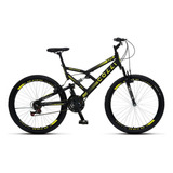 Bicicleta Com Gps Aro 26 Preto Fosco/amarelo