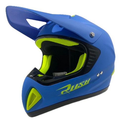 Casco Enduro Tremor Azul Mate Talle L Rush Cross Ourway