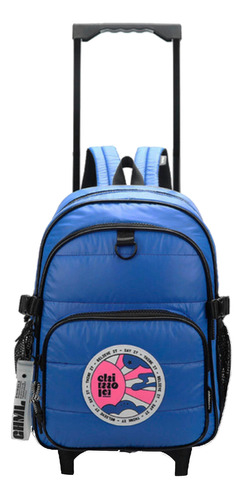 Mochila Chimola Grande Con Carro 17  Belive It Puffer Azul D