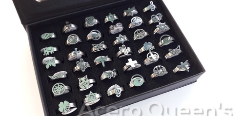 Pack 12 Anillos Calados Acero Quirurjico Para Revender