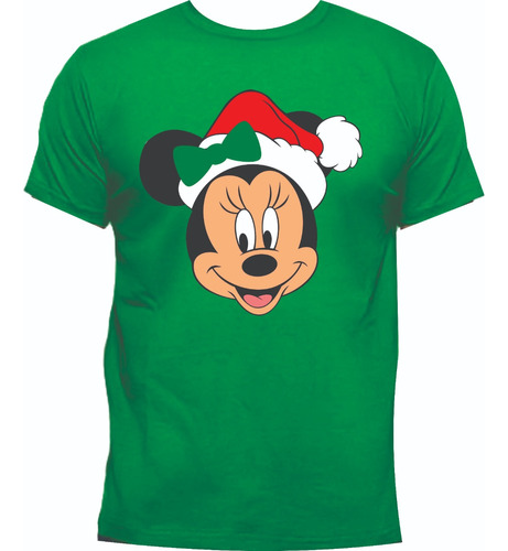 Camisetas Navideñas Navidad Minnie Mouse Cara