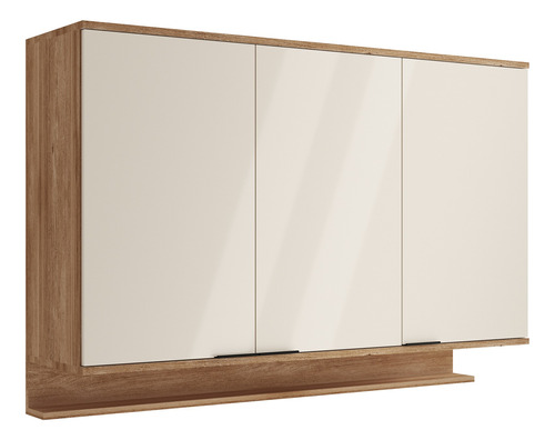 Mueble Superior Multiuso Cocina 120 Cm Mdp 3 Puertas Freijo