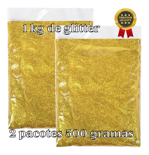 Glitter Para Tinta De Parede 1kg Furta Cor Cor Dourada