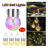 6pcs Luces Solares Colgantes Decorativas Bombilla Bola De Cr