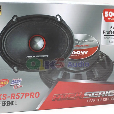 Par De Medios Rangos 5x7 250w Rms 4ohm Rockseries Rks-r57pro Color Negro Con Rojo | Meses sin interés