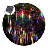 Luces Led Guirnalda Lluvia De Meteorito Solares Decorativas