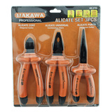 Kit Set Juego De Alicates Aislados 3 Piezas Makawa Mk0765