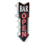 Bar Open Come In Marquee Led Sign Red 25  L De Doble Ca...
