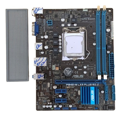 Placa Mãe Asus P8h61-m Lx3 Plus R2.0 + Espelho Universal