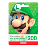 Tarjeta De Regalo Nintendo Eshop $200