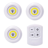 Kit 3 Lâmpadas Luminária De Led Spot Sem Fio Controle Remoto