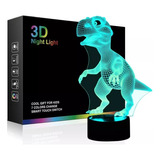 Luz Nocturna 3d De Dinosaurio Con Control Remoto Regalo