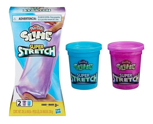 Set De Play Doh Slime Super Stretch X 2 Tarros E9445