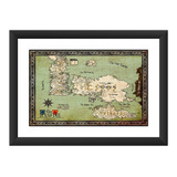 Quadro Mapa Game Of Thrones Serie Ice Fire Decoracao Sala Tv