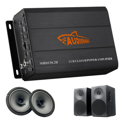 Amplificador De Audio Para Auto 2 Canales Clase D 800w Audishako Mhd130.2d Para Carro 390w Rms 4 Ohm X 1,max Power: 800w | Meses sin interés