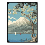 #517 - Cuadro Vintage 30 X 40 - Cartel No Chapa Japón Volcán