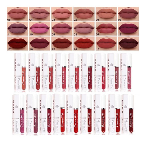 Lápiz Labial Camadu 18 Colores, Vaso Antiadherente A Granel