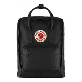 Mochila Fjallraven Kanken Casual Urbano Ngr Color Black Diseño De La Tela Liso