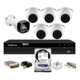 Kit Intelbras 6 Cam. 1220b Full Hd, Dvr 8ch 1208 3tb Purple