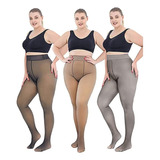 Meia-calça De Lã Térmica Translúcida Feminina 2pcs B