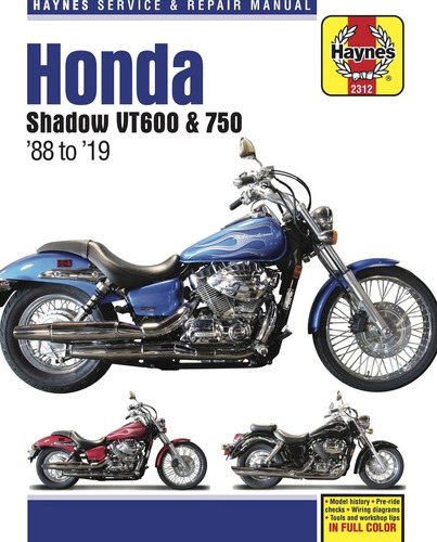 Manual Reparación Y Servicio Honda Shadow Vt 600 750 88-19