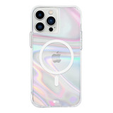 Funda Magsafe Para iPhone 13 Pro Max Transparente Arco Iris