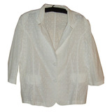 Chaqueta Broderie T:48 Blanca