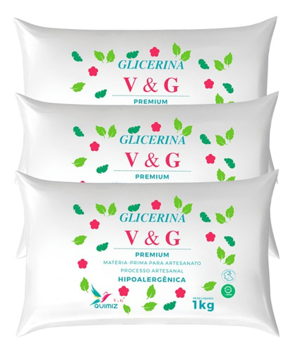 Combo 3 Base Vegetal Glicerina Vegetal Sabonete Natural 3kg