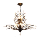 Garwarm Candelabros De Cristal Vintage K9 De 8 Luces, Luces