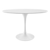 Mesa De Jantar Tulipa Saarinen Redonda 110cm  Tampo Em Laca