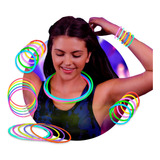 Combo Cotillon Luminoso Pulsera Y Collar Neon Quimico 120 P