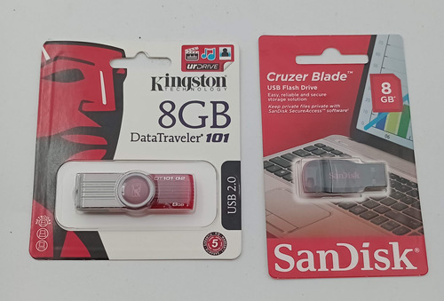 Pack 2 Memorias Usb 8 Gb