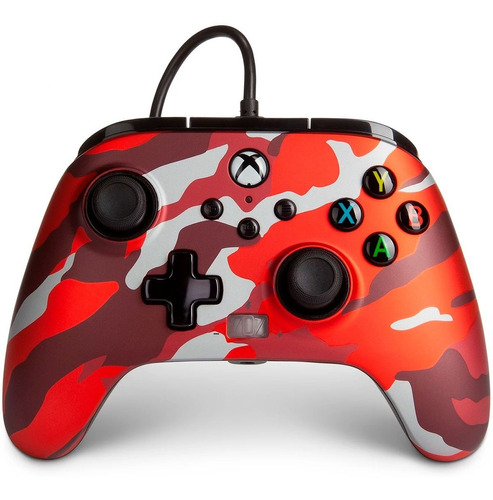 Controle Joystick Acco Brands Powera Enhanced Wired Controller  Lumectra Metallic Red