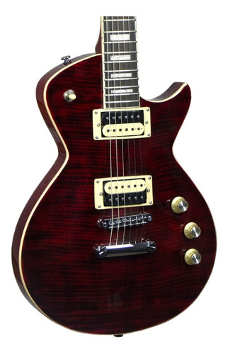 Guitarra Tagima Mirach Les Paul Transparent Red Com Case