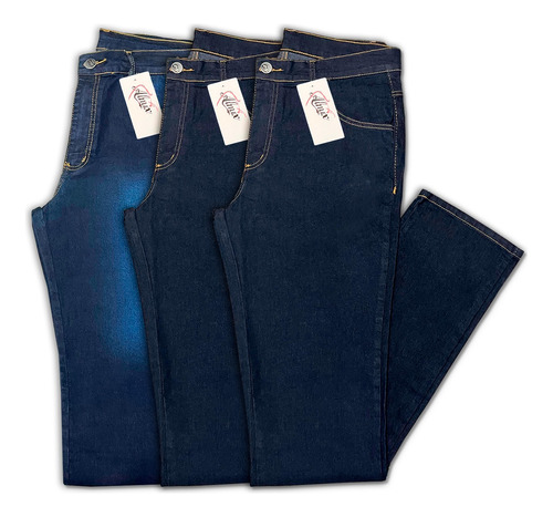 Kit 3 Calças Jeans Masculina Com Lycra.