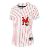 Jersey New Era Diablos Pinstripe Ramoncito Mujer Blanco