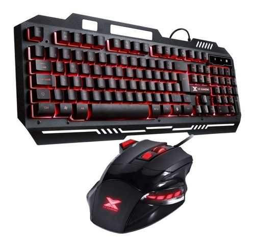 Teclado Gamer Shield Gt602 + Mouse Gamer Vx 2400 Dpi - C/fio