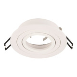 Artefacto Embutir Redondo Móvil Aluminio Blanco Mr16 7w Led