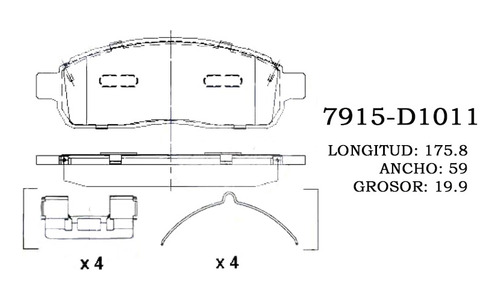 Pastilla De Freno Delantera Ford Lobo 03 Al 08 7915 Foto 2